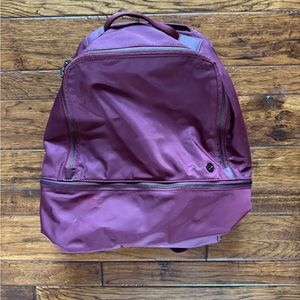 Lululemon maroon colored back pack
